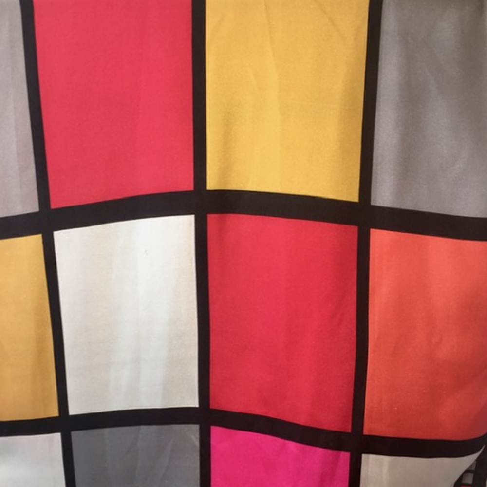 Mod Color Block Scarf Large Oblong - image 3